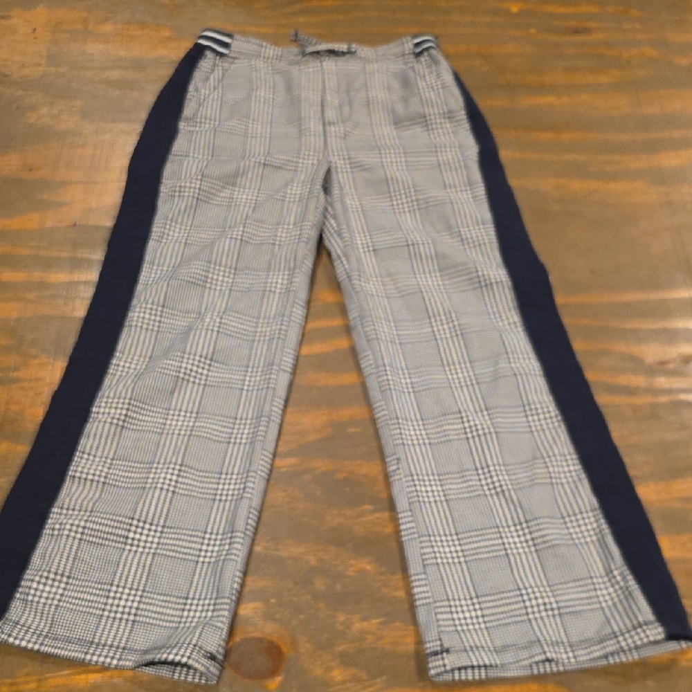 Stylish Kids' Checkered Pants with Navy Accents